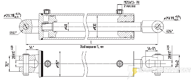 Гидроцилиндр МС100/40х400-3(4).44(715)