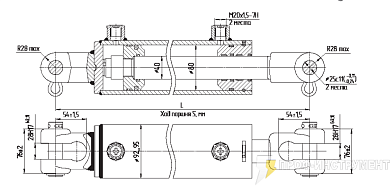 Гидроцилиндр МС80/40х160-3(4).44(475)